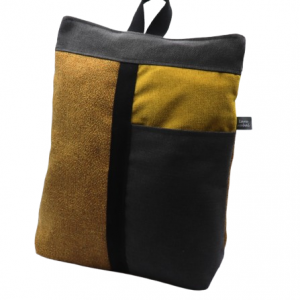 mochila antirobo handmade ocher textura Lara Rabala