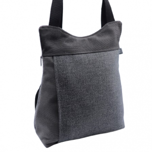 pocket anti-theft convertible backpack handmade gray texture Lara Rabal