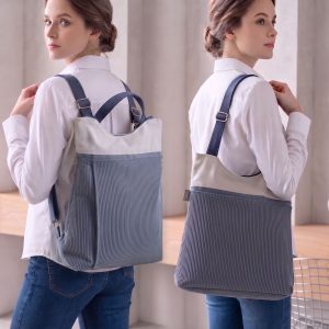GINA es una mochila Antirrobo Convertible: Seguridad y Estilo Urbano Esta prenda es la combinación perfecta entre una bolsa de hombro elegante y una mochila de seguridad. Diseñada para el día a día en la ciudad, su sistema de asas te permite cambiar de modo de transporte de forma inmediata: utiliza el asa corta para llevarla bajo el brazo o las asas regulables para la máxima comodidad como mochila.
