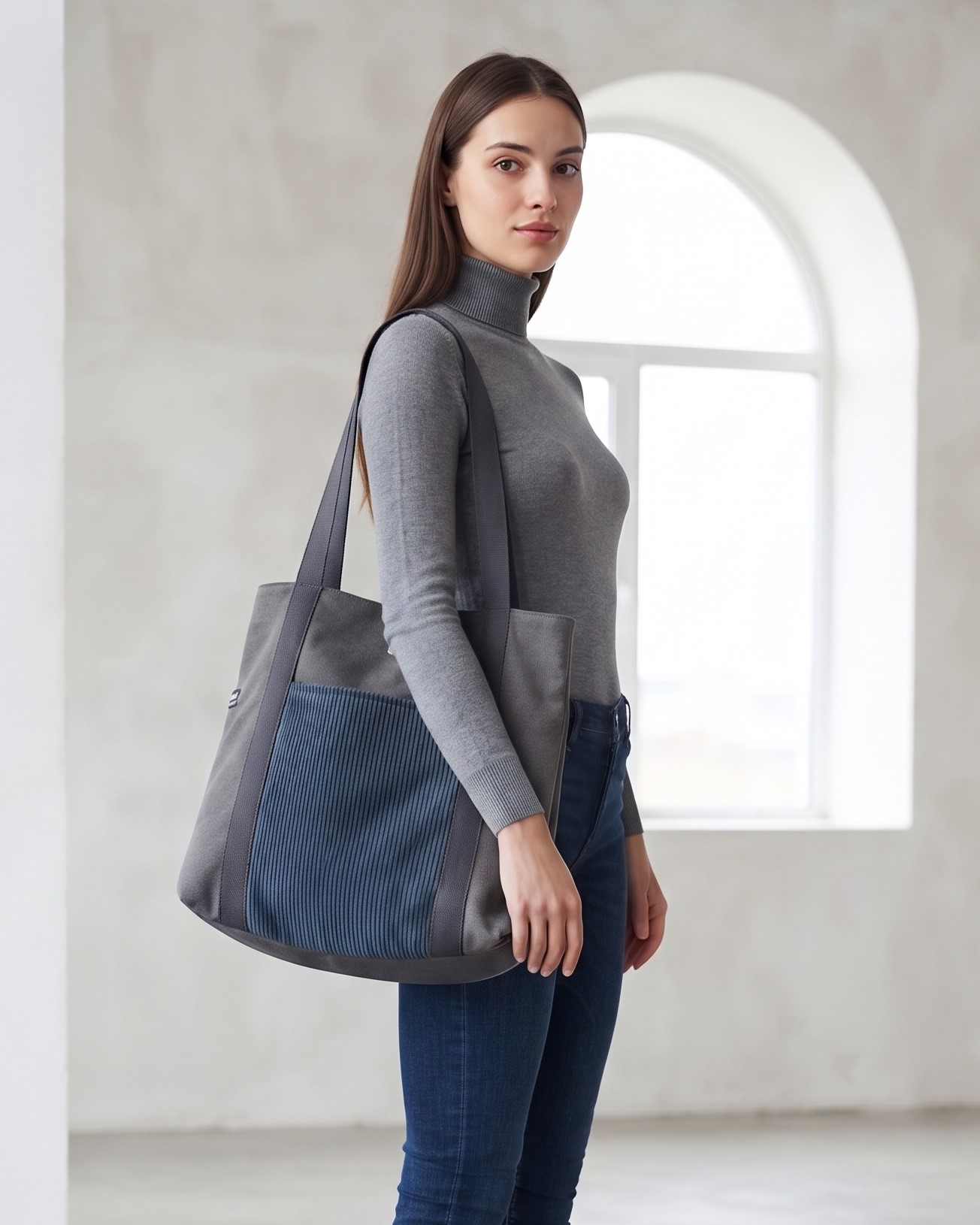 Bolsa Elegant Tote Baga Sofisticació i Capacitat Diària Aquest model Totebag combina la silueta clàssica i espaiosa d´una bossa de gran capacitat amb detalls de disseny que l´eleven a una peça de gran elegància Bolsa Totebag Elegante: Sofisticación y Capacidad Diaria Este modelo Totebag combina la silueta clásica y espaciosa de una bolsa de gran capacidad con detalles de diseño que la elevan a una prenda de gran elegancia. Gracias a sus dos cintas fijas, está pensada para llevarla cómodamente debajo del brazo, ofreciendo una sujeción segura y un estilo impecable para cualquier ocasión.