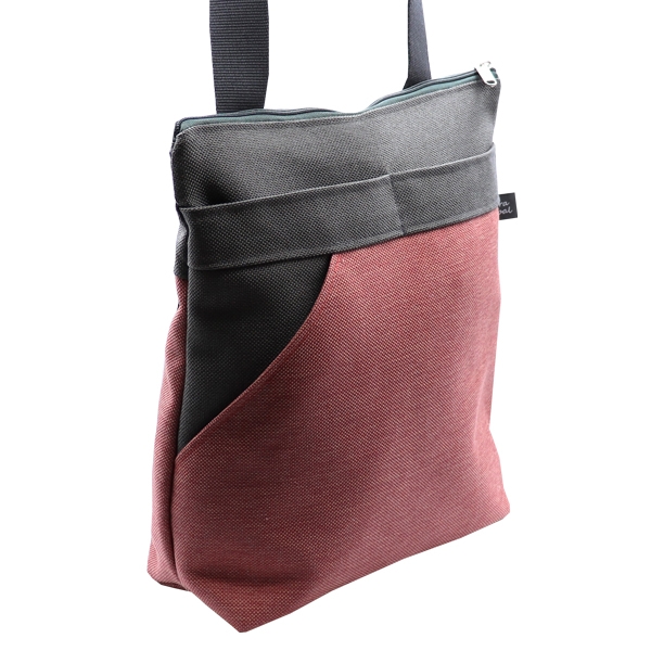 Lara Rabal SIRA Anti-Theft Backpack Bag Pink-Gray Side