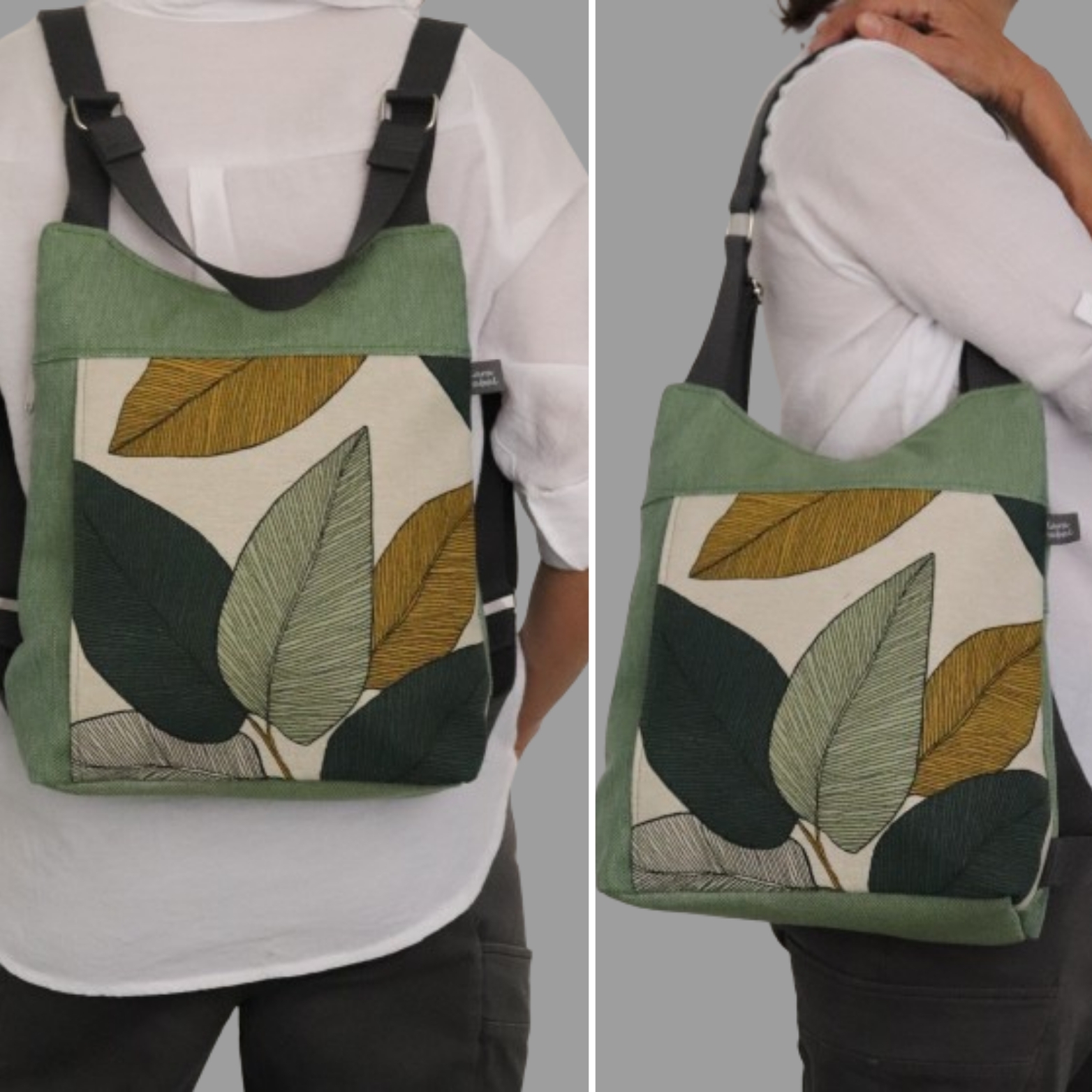 Lara Rabal GINA Green pocket backpackhojas models